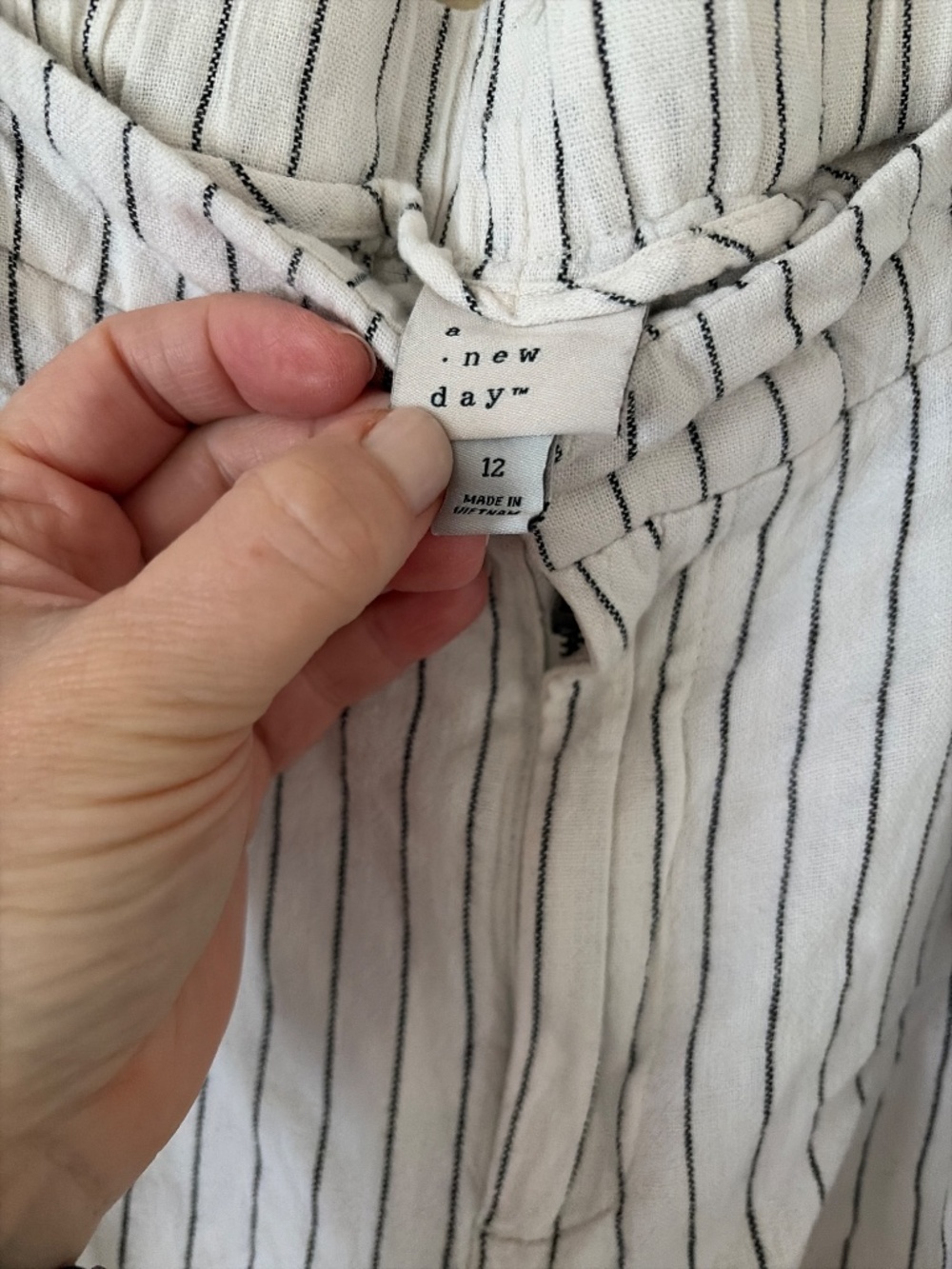 Linen blend striped pants wide leg - Picture 2 of 3